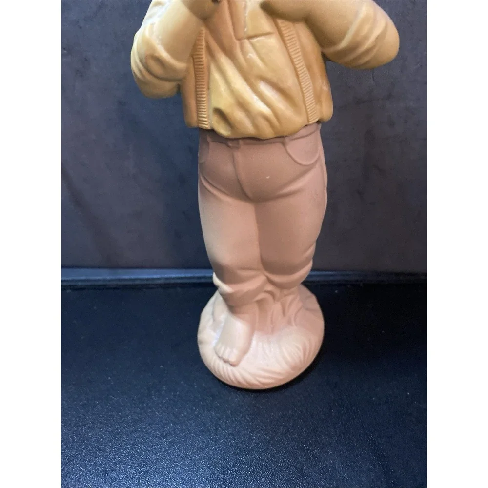 VINTAGE Avon Catch A Fish Boy Fishing Cologne Glass Decor Bottle C3